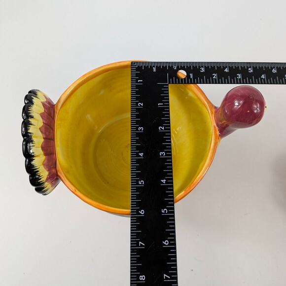 Lotus Ceramic Turkey Planter Vtg 98 Authentic Handcrafted Thanksgiving Pot Gift - Picture 10 of 10